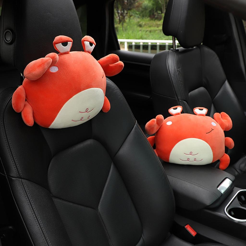 Cartoon Car Headrests, Cute Plush, Comfortable, Skin Friendly, Neck Care Pillows, Headrests, Car Interior Products 