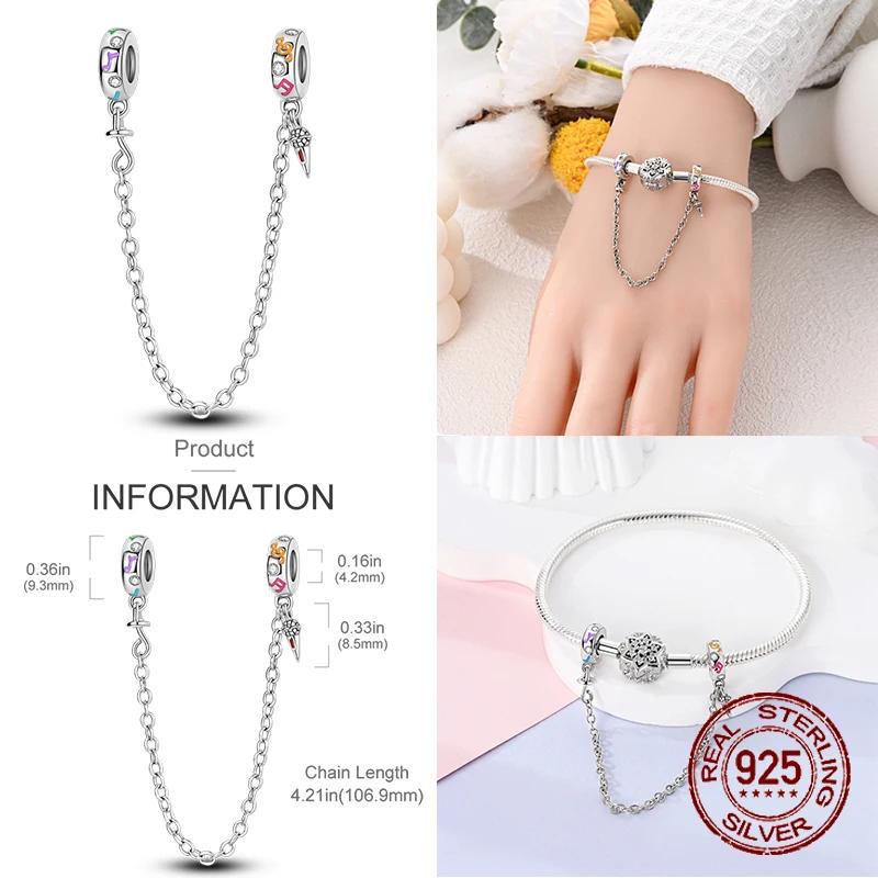 Copper Sunflower Butterfly Purple Flower Bird Ice Cream Safety Chains Fit Original Bracelets Diy Jewelry
