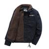 Abrigo acolchado casual de invierno para hombre con solapa gruesa, abrigo holgado de cordero acolchado