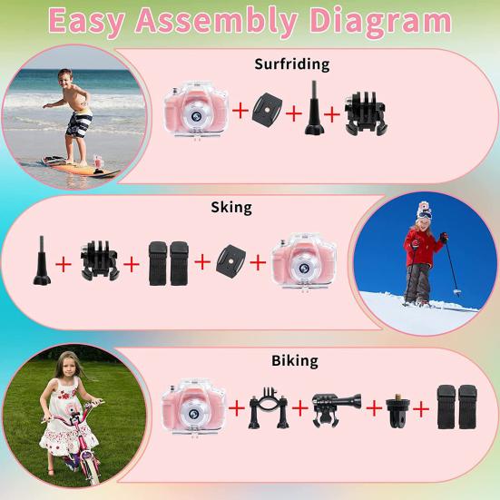 Children Swimming Camera Pixels Stretchable Photo Waterproof High-definition Size Sports Shoot Underwater Kids