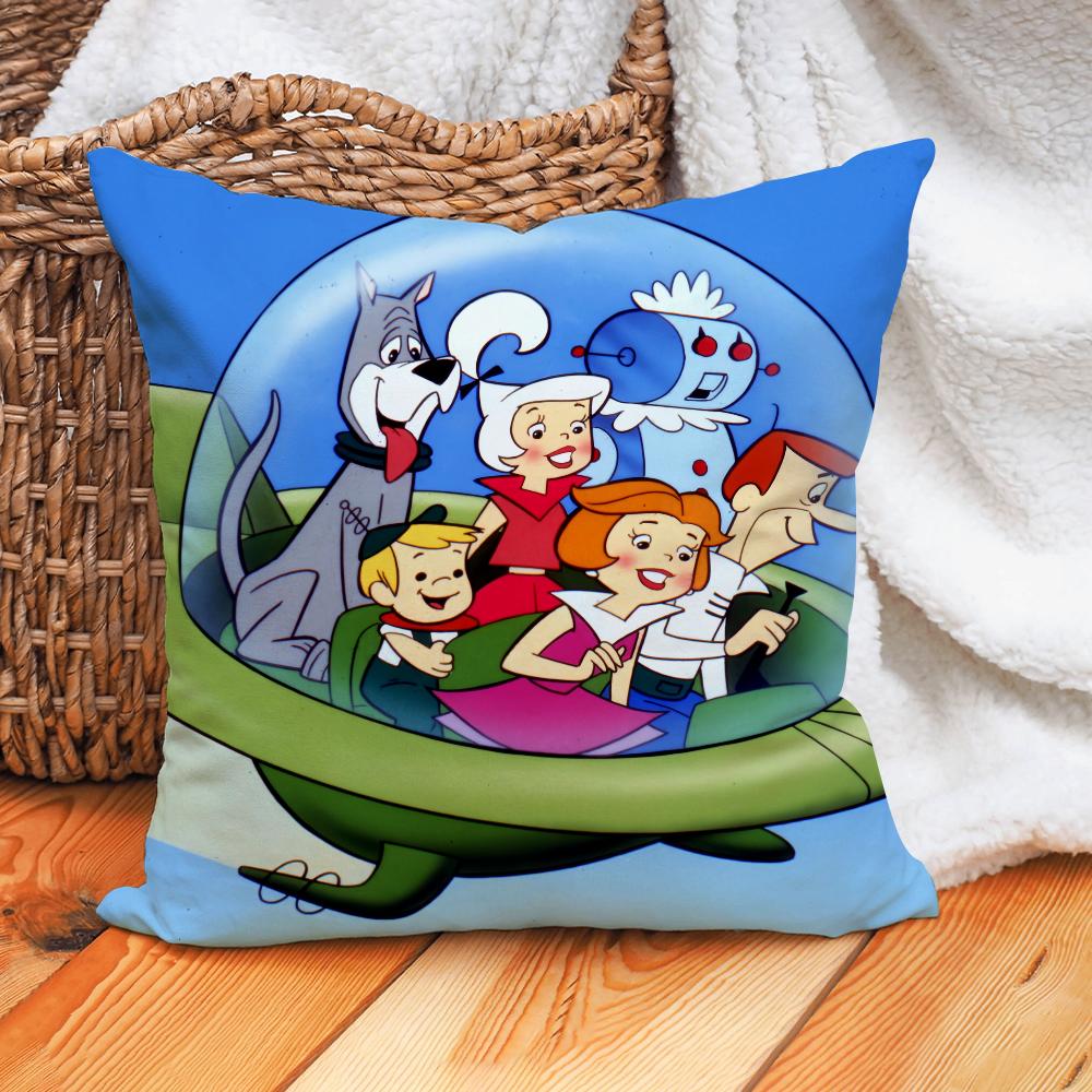 Cartoon The J-Jetsons Pillow Case Home Cushion Cover Suitable For Office Sofa Car Suitable For All Seasons