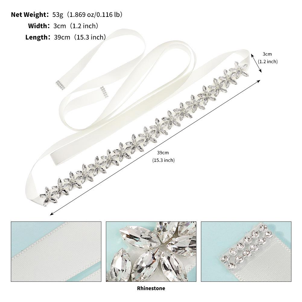 High-End Rhinestone Belt: Elegant Bridal and Evening Gown Waist Accessory