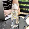 780ml Daisy Flower Plastic Water Bottle Sports Transparent Water Bottle Portable Gym Travel Clear Leakproof Drinking Bottle