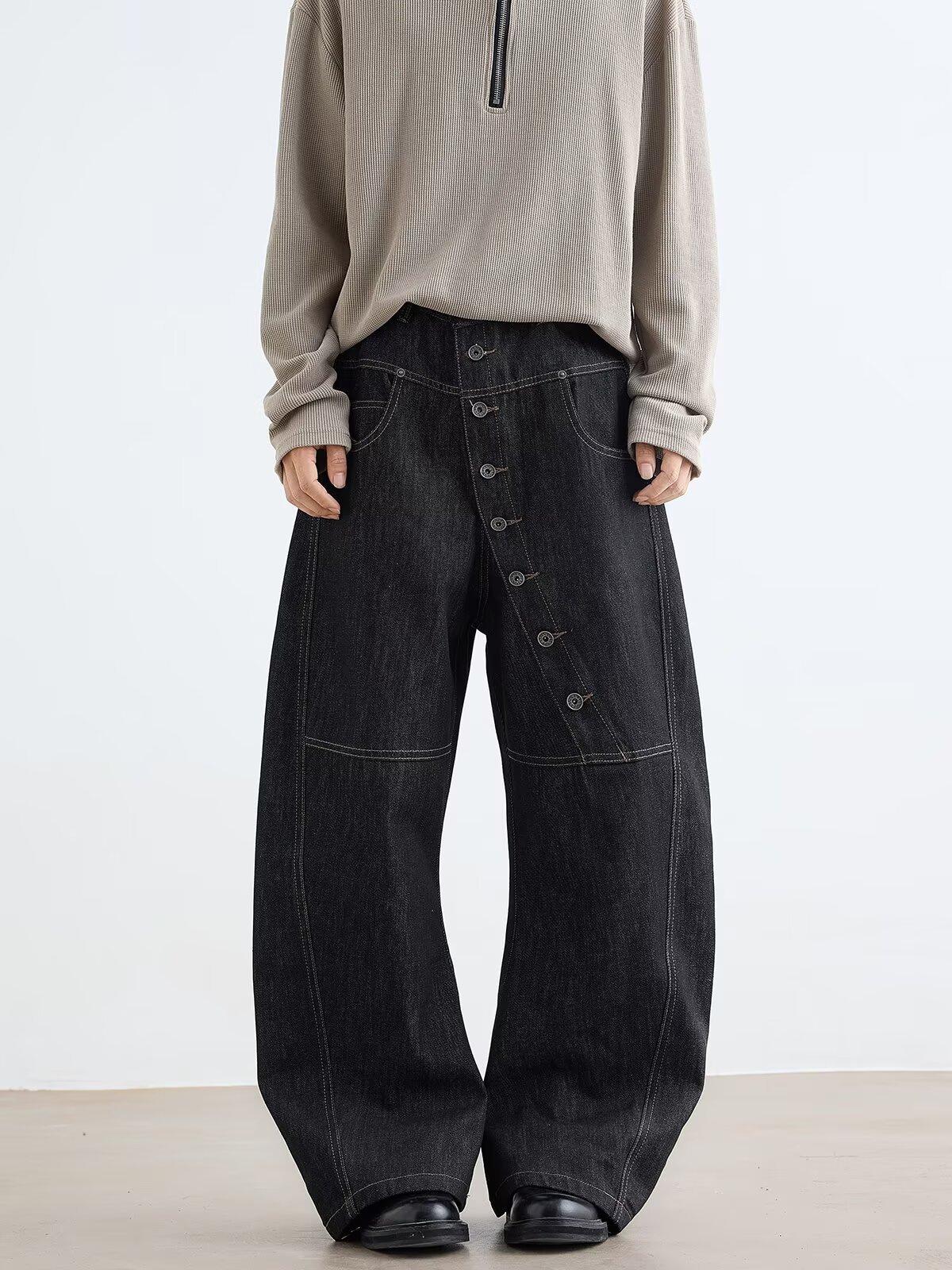 JYL Мужские черные джинсы Весна Винтаж Эластичная талия Большой размер Свободные Узкие Деним XXXL амарантовый