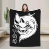 Loona Anime Fleece Throw Blanket Soft Rug for Travel Bed Helluva Boss Plush Warm Cozy Wrap