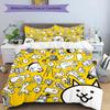 3pcs The Battle Cats pattern bedding set duvet cover set includes duvet cover &pillowcases, perfect all season bedroom decoration & gift