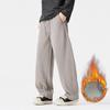 Men's Elastic Waist Patchwork Design Loose Fit Pants for Autumn/Winter