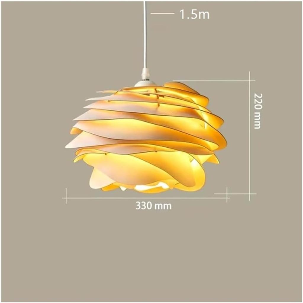 JOYINLED Modern Log Petal Dining Room Pendant Light Living Room Lamp Bedroom Bar Wabi-sabi Style Wood Art Decorative Chandelier
