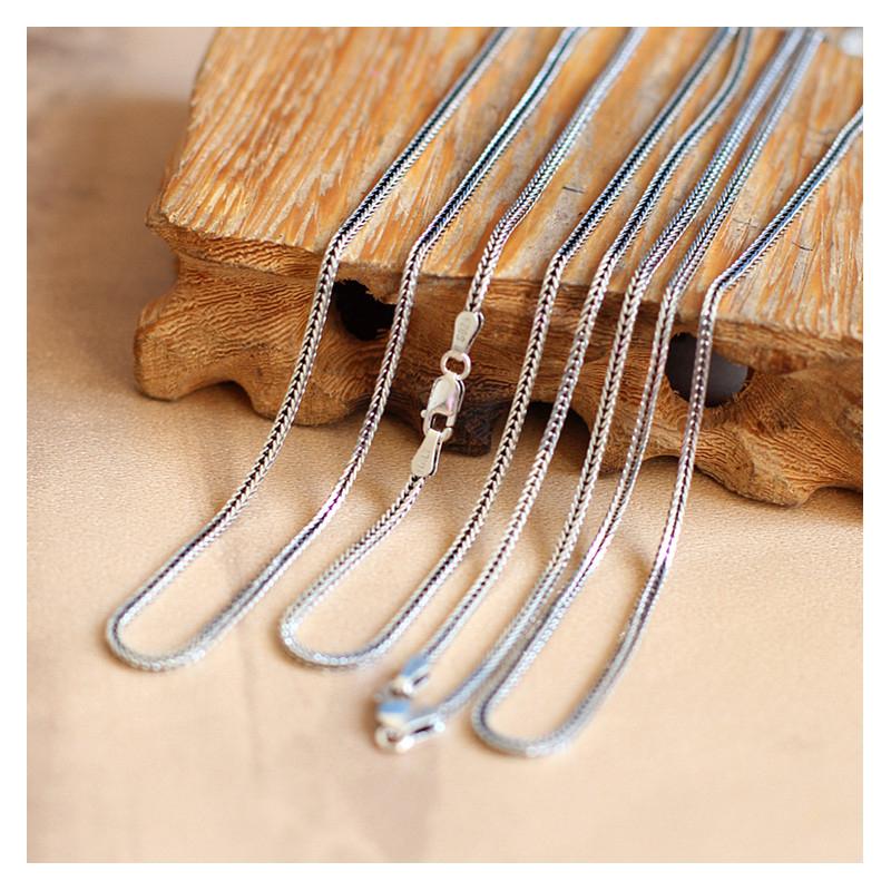 Collana Catena Scatola Uomo Donna Argento Sterling 925 .50mm - 2mm 16 - Foto 5