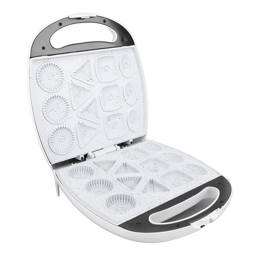 Elektrisk kakebaker med sikkerhetshåndtak Kompakt anti-klebe 13 hull Husholdningskjeksemaskin for