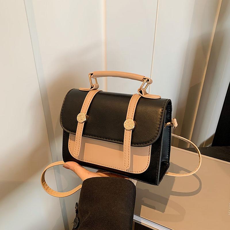 

Модная фактура, простая, новая, модная, повседневная, в британском стиле, сумка на одно плечо, контрастного цвета для женщин