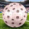 1PC Bear Faces Soccer Ball Size 5 Football Machine Sewn Indoor/Outdoor Universal Football Gift W95