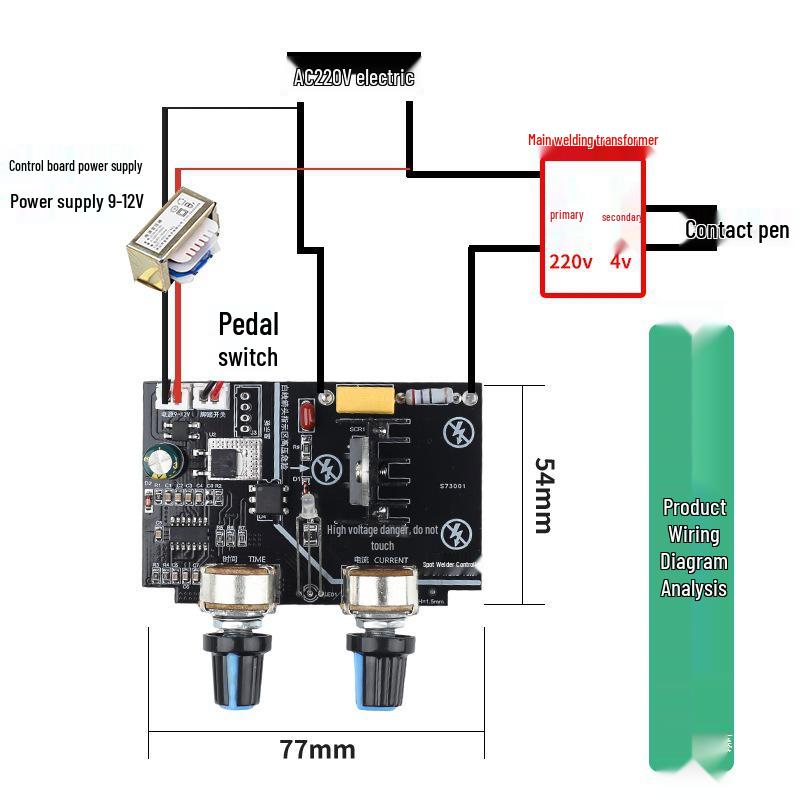 Steuerplatine für elektrischen Punktschweißgerät mit Festkörper-Zeitrelais & Zubehör