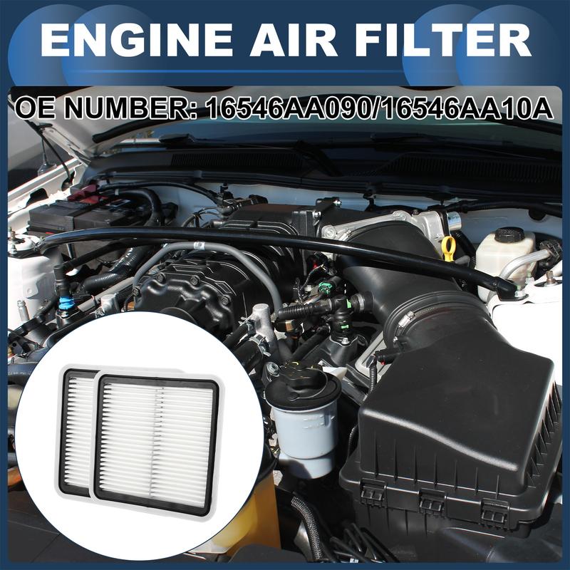 X Autohaux Engine Air Filter No.16546AA090 for Subaru Outback 2.5L 2005-2009 2 Pcs