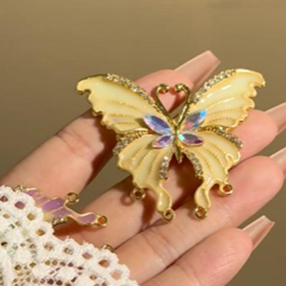 Baking Paint Backpack Decoration Insect Butterfly Moth Pin Cute Wings Enamel Badge  Couples