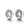 1 Paar Goldfarbe Punk Vintage Klobig Geometrisch Rund Ohr-Manschette Edelstahl Metallstruktur Dick C-Form Nicht-Piercing Ohrklemme