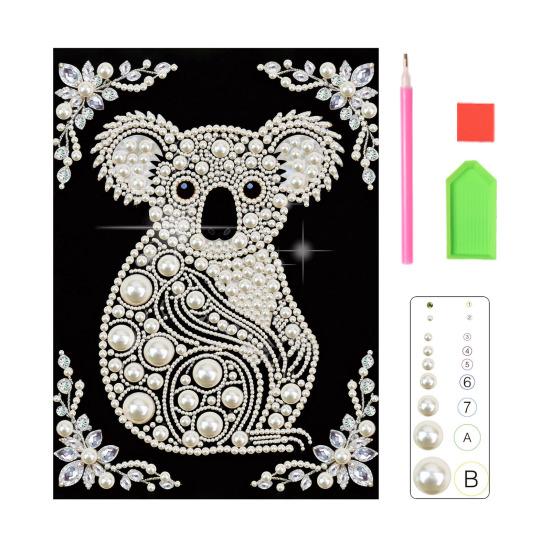 Faux Pearl Painting Kit 3D Pearl Painting Art Craft Animal Designs DIY Mosaic