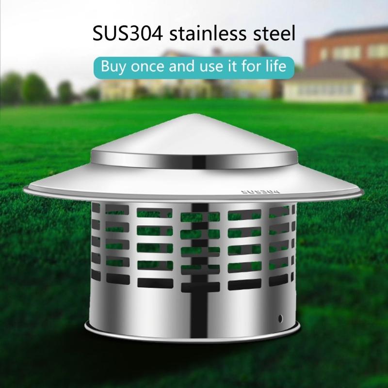 Stainless Steel Round Chimney Caps with Screen Chimney Cover Rain Caps Chimney Caps Cones Top Roof Caps for Vent Rustproof