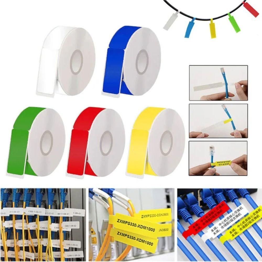 65Pcs/Roll Mini Cable Laber Paper Self Adhesive Thermal Cable Sticker  For Niimbot D101/D11/H1