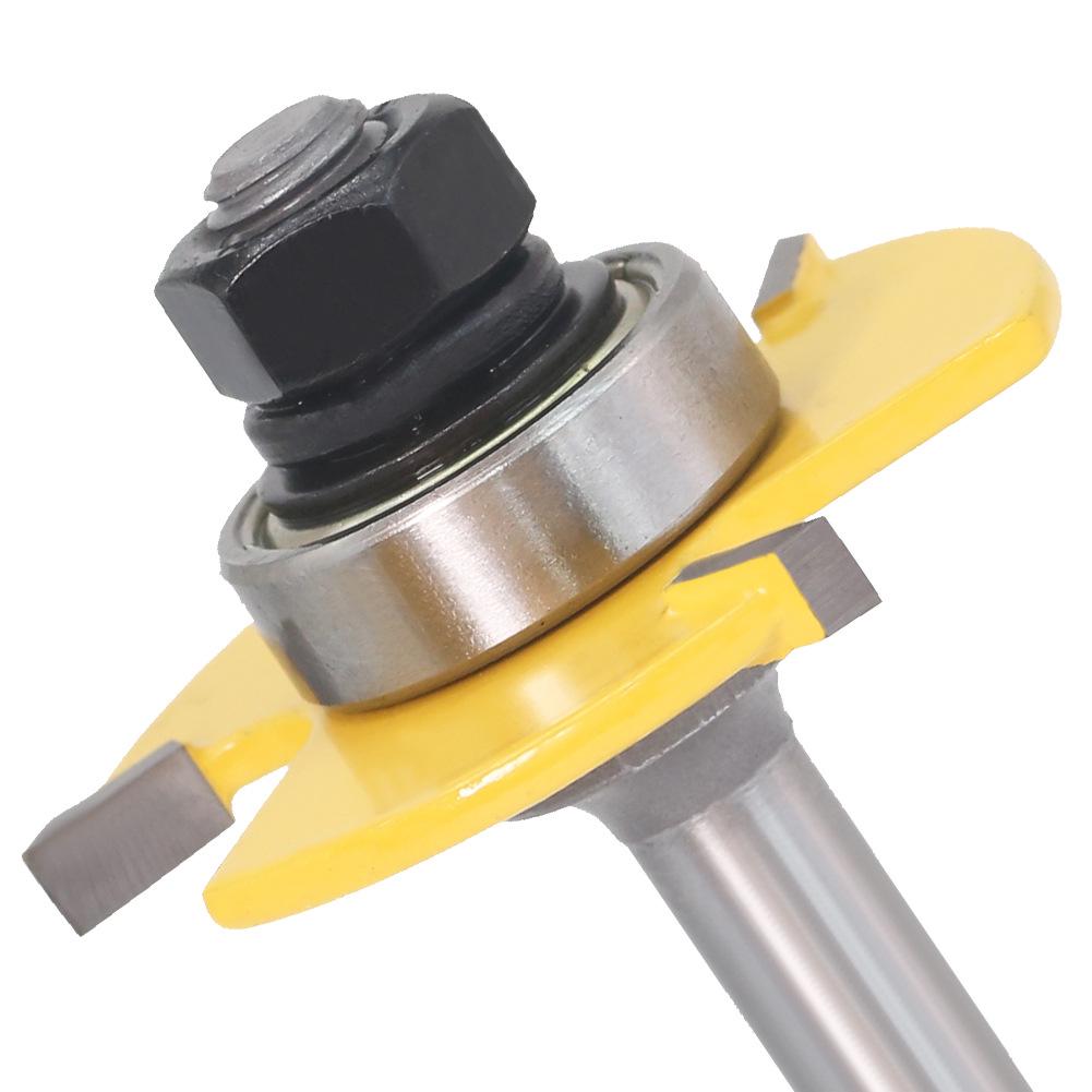 3-Tooth T-Slotting & Rabbeting Router Bit, 4mm Woodworking Cutter