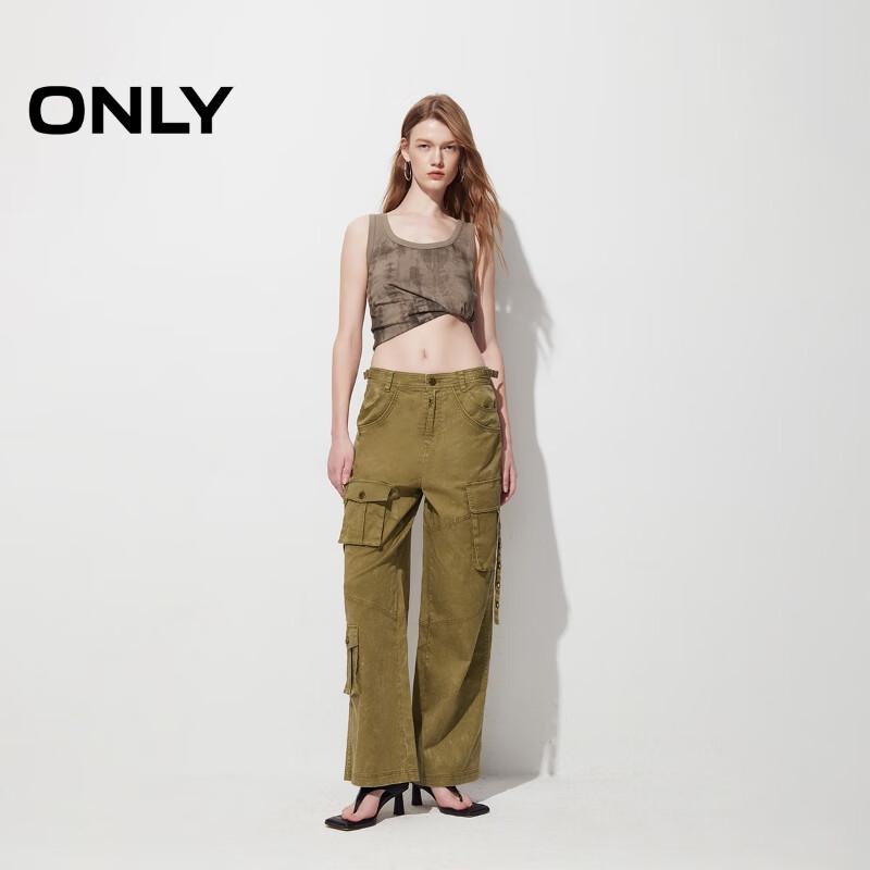 ONLY Women's High-Waist Straight Leg Cargo Pants