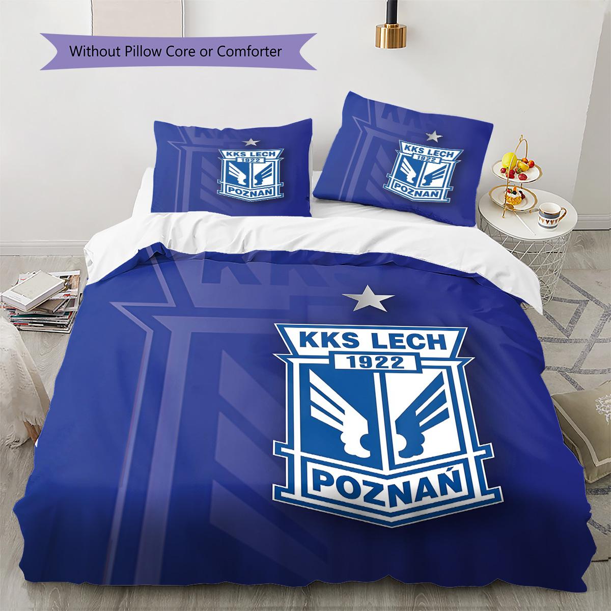 

Lech Poznań Pattern Bedding Set Quilt Cover Pillowcase Home Decor Gift (1 * duvet cover + 2 * pillowcase, without core) 135x200cm