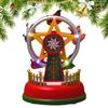 Weihnachts-Spieluhr Leuchtende Karussells Riesenrad Weihnachtsfiguren Schmuck Cartoon Kleine Figuren Weihnachtsgeschenke Deko