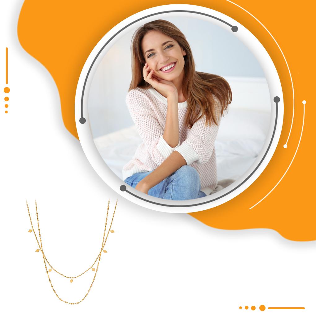 Women Necklace Adjustable Chain Clasp Neck Pendant Stainless Steel Choker Casual Fashion Girls Jewelry Dressing Decoration