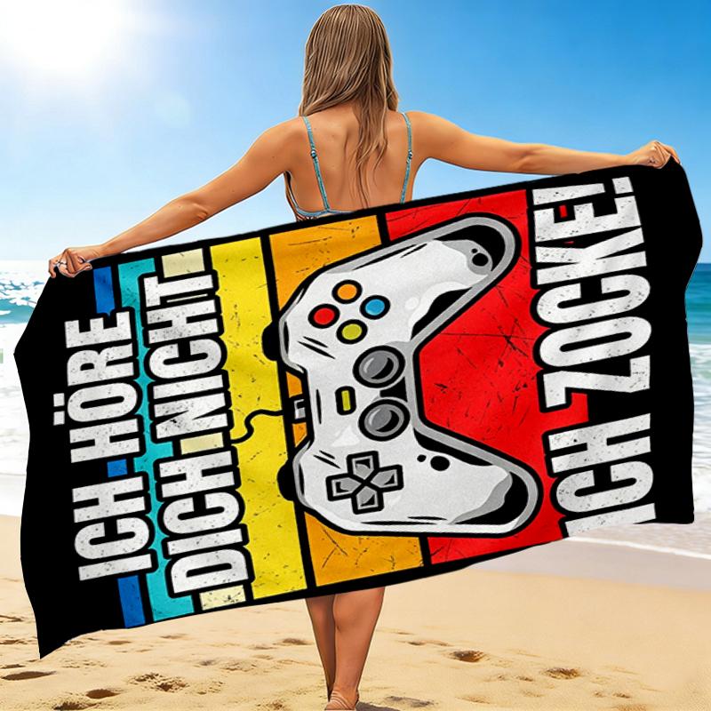 1Pc Video Game Controller Beach Towel, Quick Dry, Multi-Use for Beach Pool Gym Yoga Home Travel, Christmas, Halloween, Xmas Gift M928101