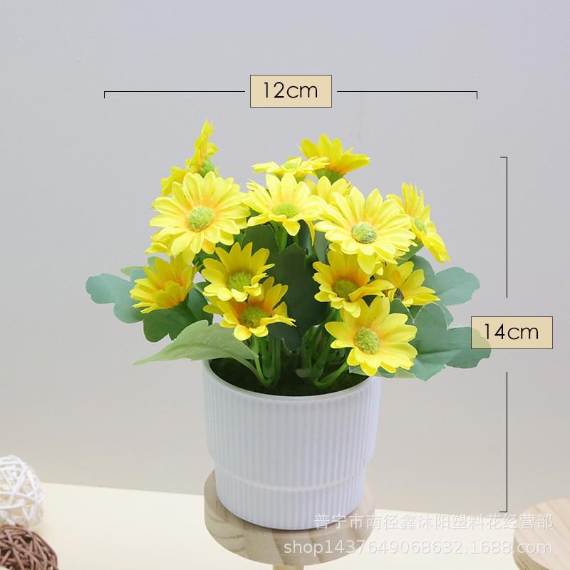 Artificial Daisy Silk Flowers Set Home Decor Table Centerpiece Living Room Dining Arrangement