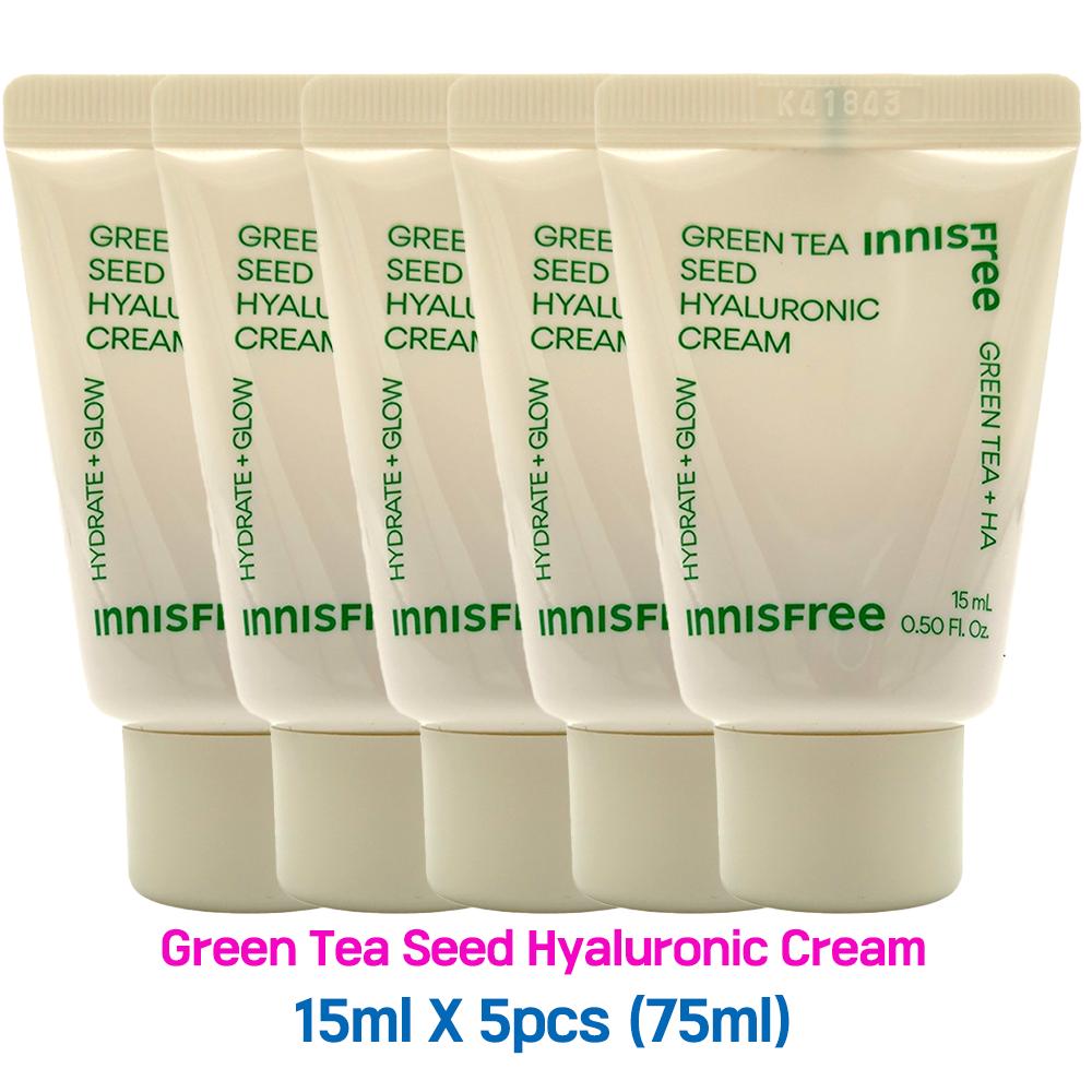 5pcs/75ml_[INNISFREE] Green Tea Seed Hyaluronic Cream 15ml (Sample)