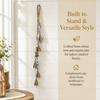 16.93in Rustic Metal Cowbell Built-in Metal Clapper Vintage Gold Wind Chime  Home Wall Hanging