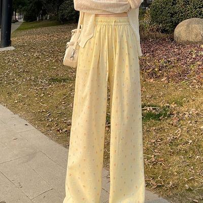 Polka Dot Wide-leg Pants for Women In Spring and Summer New Dopamine Summer Straight Loose Casual Versatile Pants
