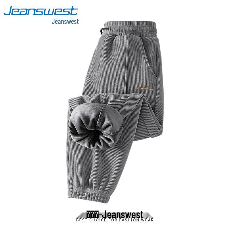 Jeanswest Men's Corduroy Fleece-Lined Jogger Pants