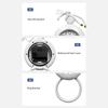 Hanging Bathroom Wall Analog Clock with Round White ABS Case, Low-Noise Mechanism, Waterproof Design, Hanging Cord for Home Use