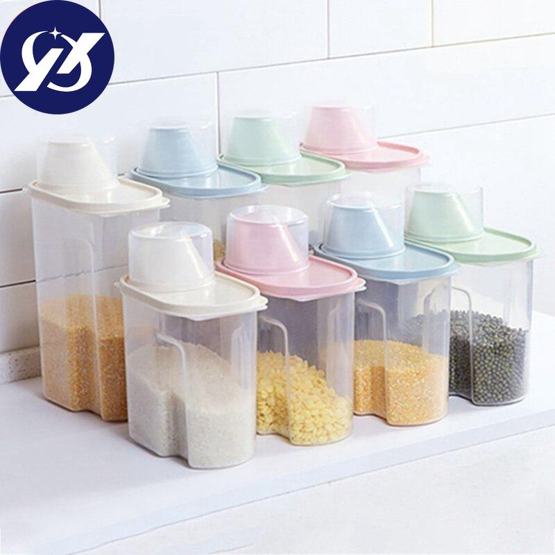 4 Stück Lebensmittelversiegelungsglas mit Deckel Haushaltsküchenaufbewahrungsdosen für Trockenfrüchte Snacks 1,9/2,5L