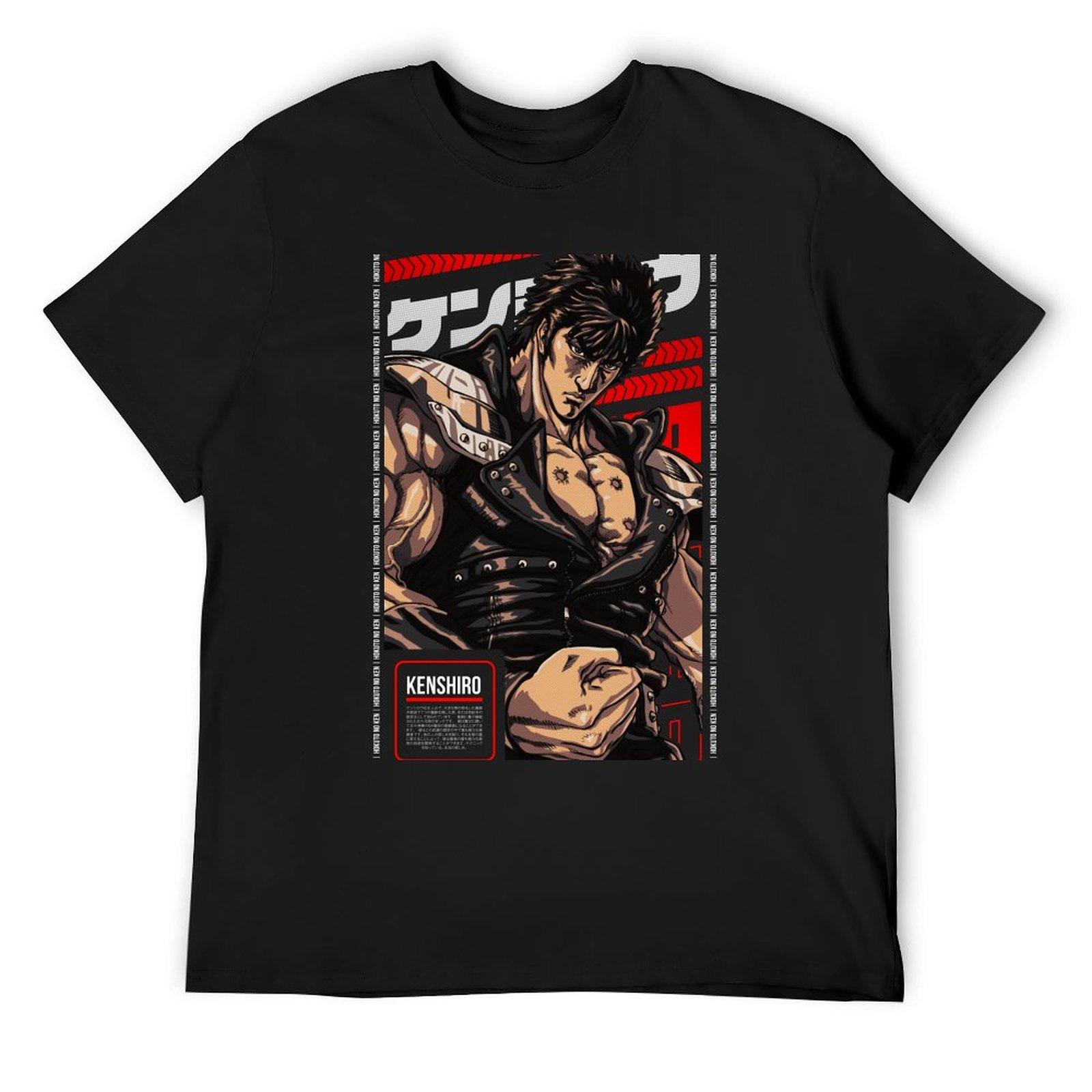 

Кенширо HOKUTO NO KEN Аніме Зірки 3.0 Футболка спортивні фанати вінтажний Естетичний одяг Футболка з коротким рукавом чоловіча 4XL