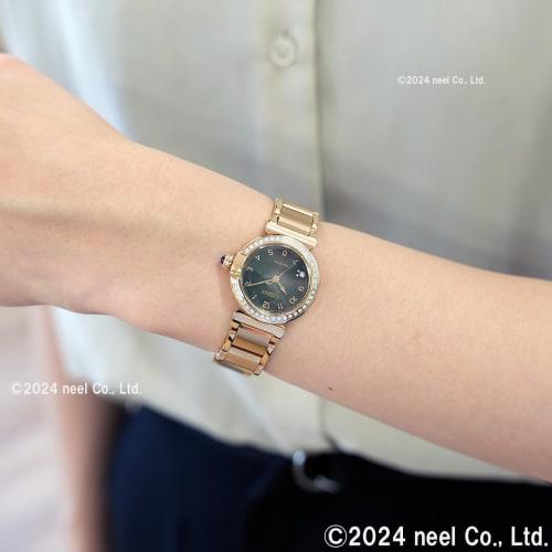 Citizen Women's Watch, Eco-Drive, Solar-Powered, Waterproof, with Spare Band, Diamond, Green, ROUND Collection, EM1123-62X, Gold