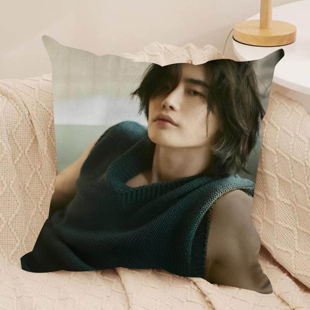 

Lee Jong Suk Cushion Cover Silky Short Plush DoubleSided Printed Pillow Case for Sofa All Seasons Home Decor Gift 30x30cm