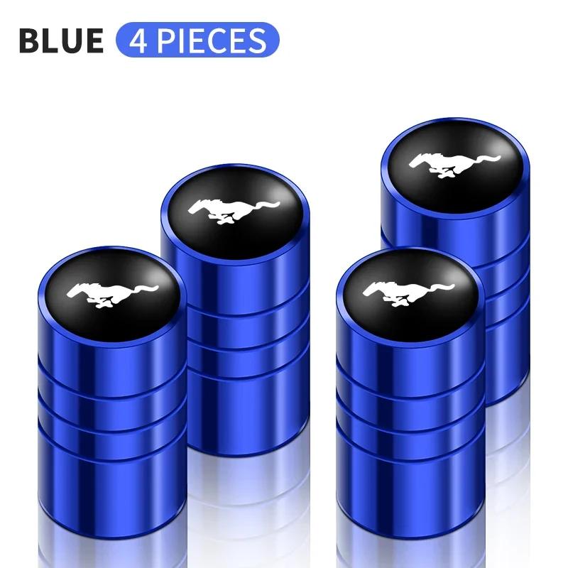 New 2026 Car Sticker 4pcs Car Wheel Air Valve Stem Cover Caps For Ford Mustang Shelby GT Fender Zapatillas Miniatura Gt 2015 201