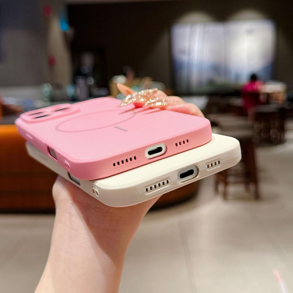 Premium sense liquid mobile phone case is suitable for Apple 17PM solid color skin sense 16Pro fine ring magnetic protective case 15/11