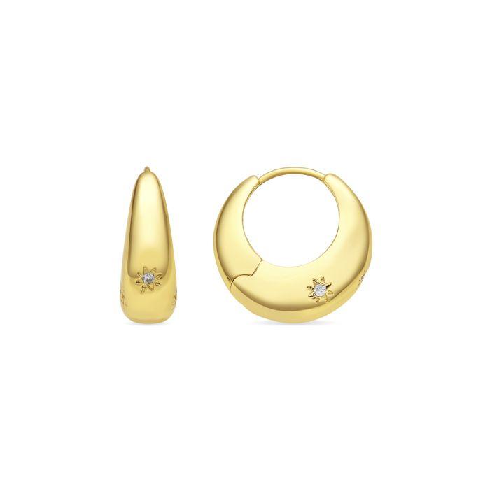 Orecchini Luxenter con Zirconia brillante finitura oro 18k - Ricia