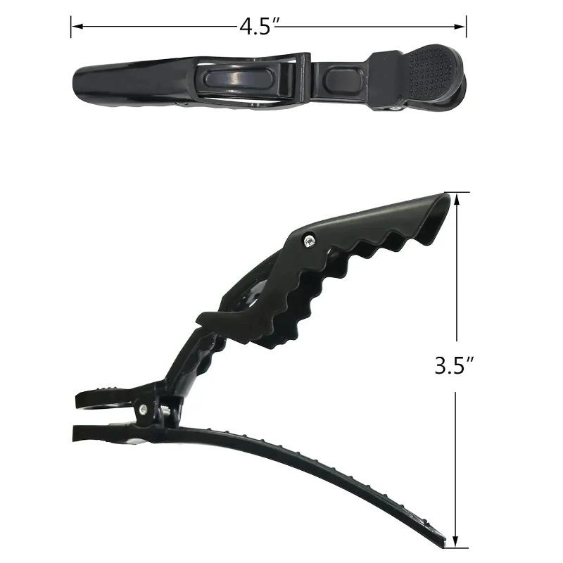 6-12PCS New Salon Tools Hairdressing Smooth Crocodile Clip Hair Clip Hair Perm Hair Dye Plastic Duckbill Clip Hair Dye Clip