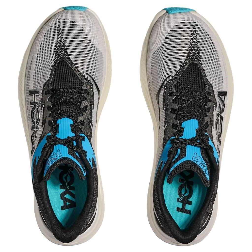 HOKA Rocket X 3 White Black Blue Unisex Sneakers 1168724-WBLC
