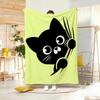 Cute stuff CATs Throw Lightweight 240g Flannel Blanket Soft Skin-friendly for Summer Cooling