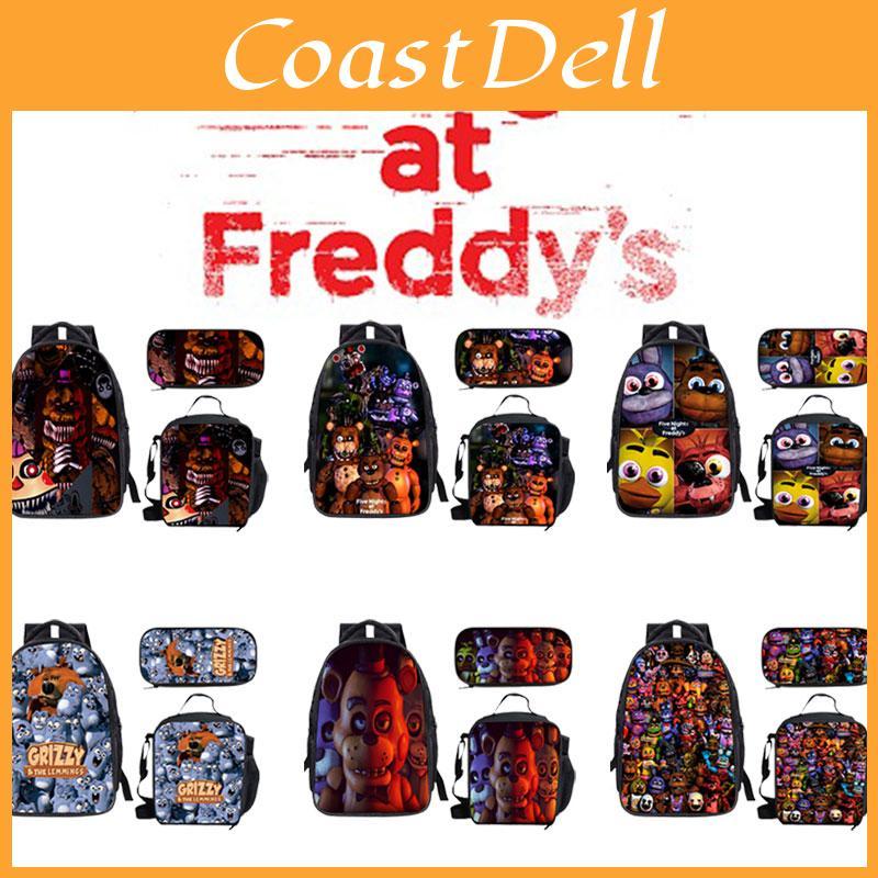 Five Nights At Freddy's Children's Backpack Set Durable Polyester Fabric Spacious 20-35l Capacity