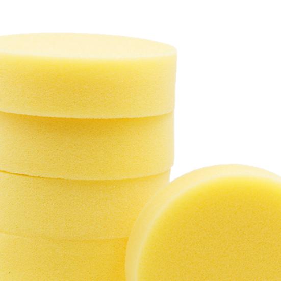 1Pc/12Pcs Waxing Sponge Porous Effortless High Density Super Soft Hand Tool Car Cleaning Durable Yellow Car Polish Wax Applicator Pad for Car