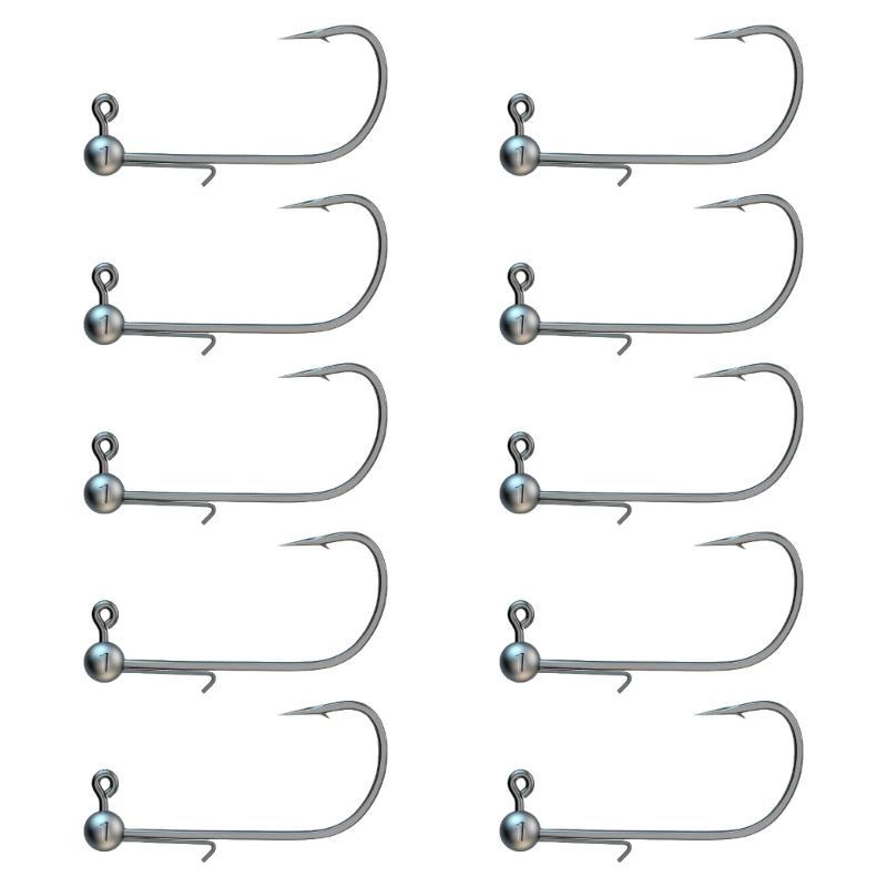Jig Head Hook Set 0.6/1/1.8/2.7g Metal Fishing Hook for Soft Fishing Lures Jig Heads for Trout Fishing Tackle