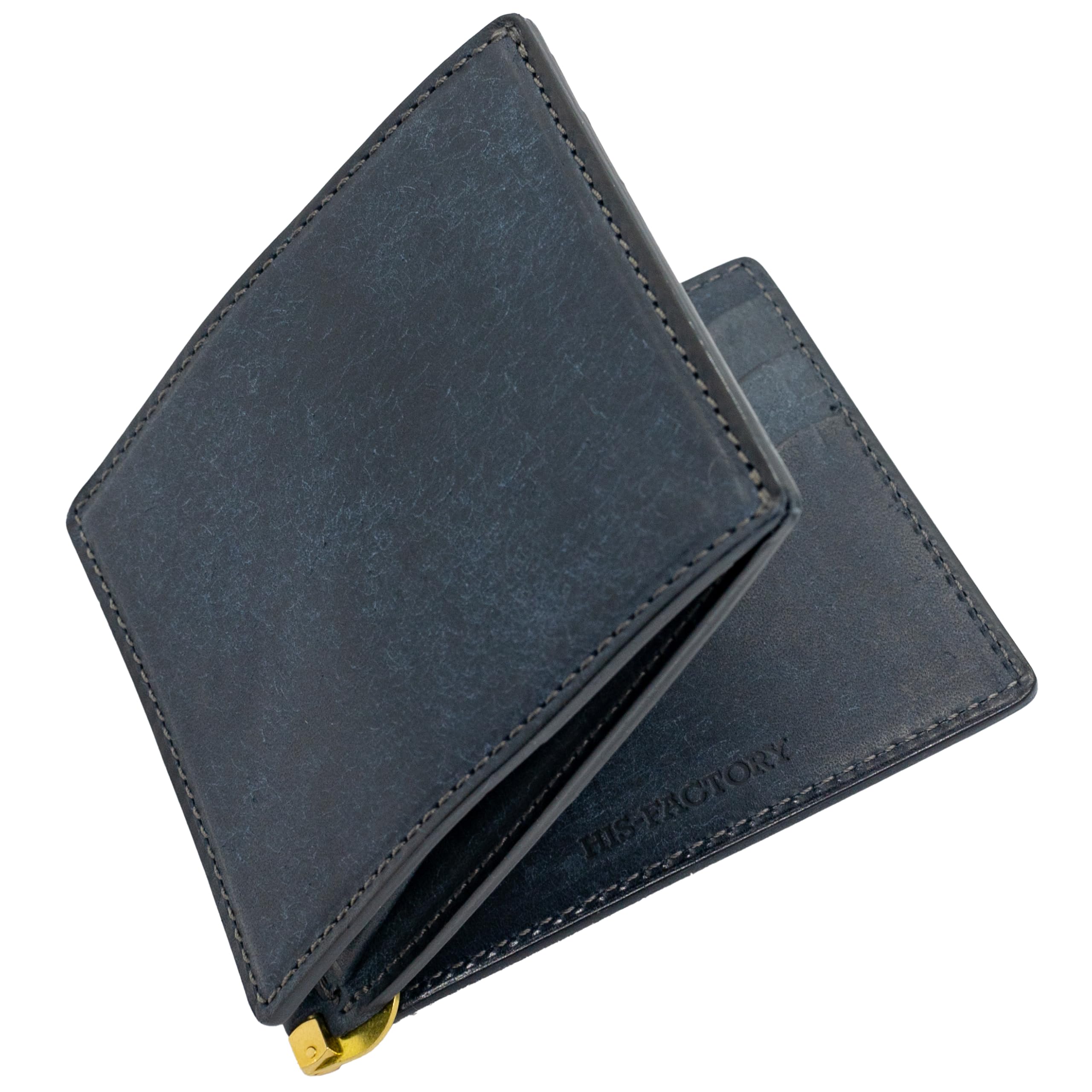 

His Factory Money Clip with Coin Purse (Navy)
