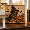 3D Imitation Pearl Painting Kit Halloween Faux Kit, Puppy Ghost Art Craft Kits for Families Groups Adults Beginners, Home Wall Decor, DIY Stress